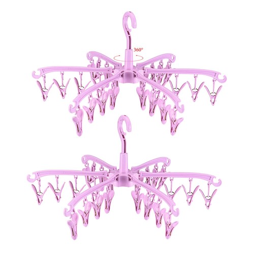 Pink clothespins - pink, 24
