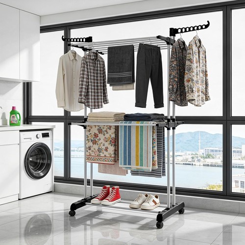 Tier foldable clothes airer - foldable,