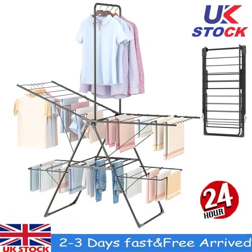 Winged clothes airer with high - winged,