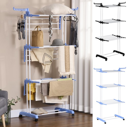 Foldable tier clothes airer - foldable, 4-tier