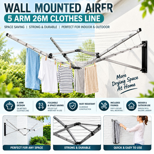 Wall mounted arm folding - wall,