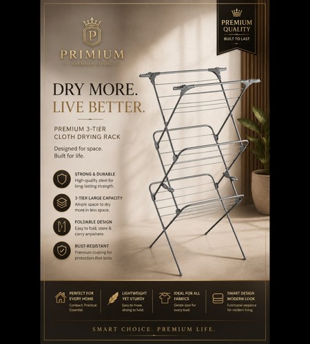 Tier clothes airer - clothes,