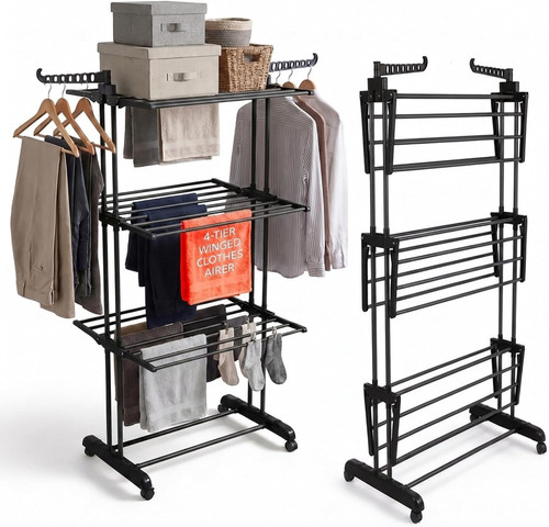 Tier heavy duty clothes - 4-tier,