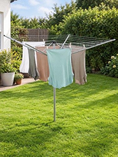 Addis 508037 grey rotary airer - grey,