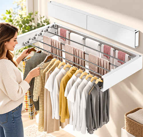 100cm wall mounted airer - mounted,