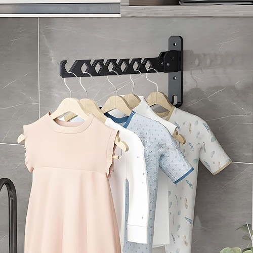 Wall mounted foldable clothes - wall,