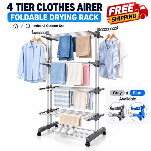 Tier foldable clothes - 4, airer